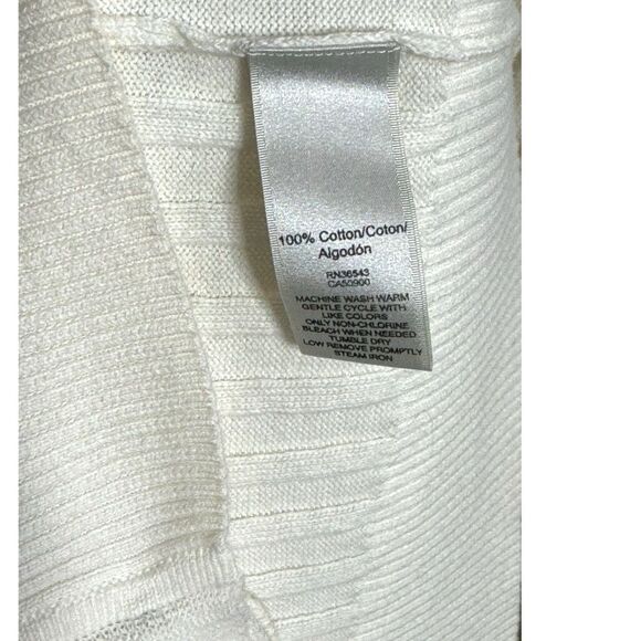 NWT XL Van Heusen ruffles knit sweater, solid - Picture 5 of 7